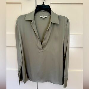 Beautiful sage green silk Vince blouse. Pristine condition.